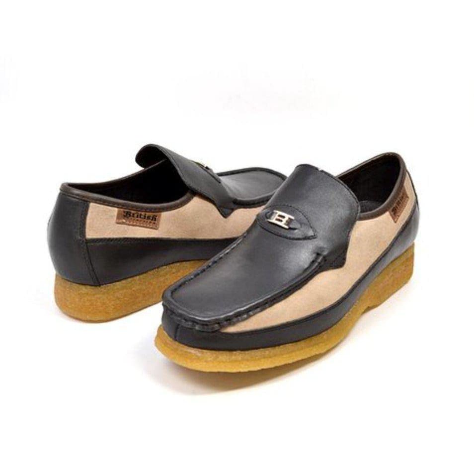 British Walkers Power 1 Men's Leather Slip On Crepe Sole Shoes Shoes by British Walkers – Don't Panic Shoes
