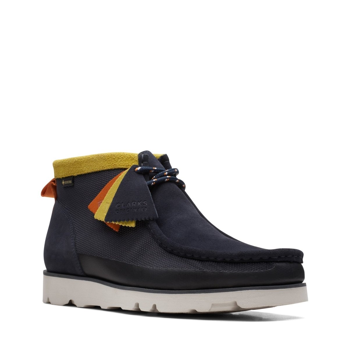Clarks　WALLABY Clarks Originals Wallabee Boot 2.0 Gore Tex Gtx Men's Blue Combi