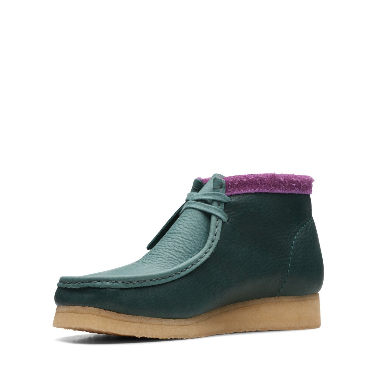 Clarks Originals Wallabee Boot Men's Green Purple Combi Leather 26168831 Shoes by Clarks Originals – Don't Panic Shoes