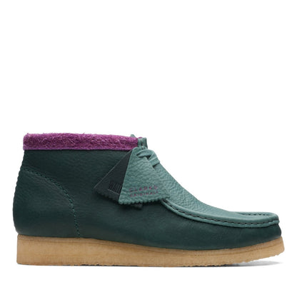 Clarks Originals Wallabee Boot Men's Green Purple Combi Leather 26168831 Shoes by Clarks Originals – Don't Panic Shoes