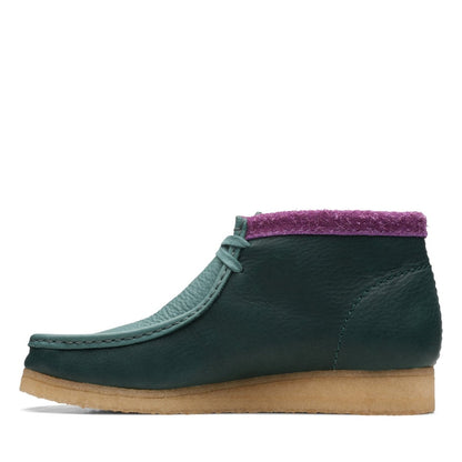 Clarks Originals Wallabee Boot Men's Green Purple Combi Leather 26168831 Shoes by Clarks Originals – Don't Panic Shoes