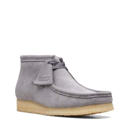 ClarkS Originals Wallabee Boot Men’s Shoes – Gray Suede – Style 26169731 – Timeless Streetwear Icon Shoes by Clarks Originals – Don't Panic Shoes