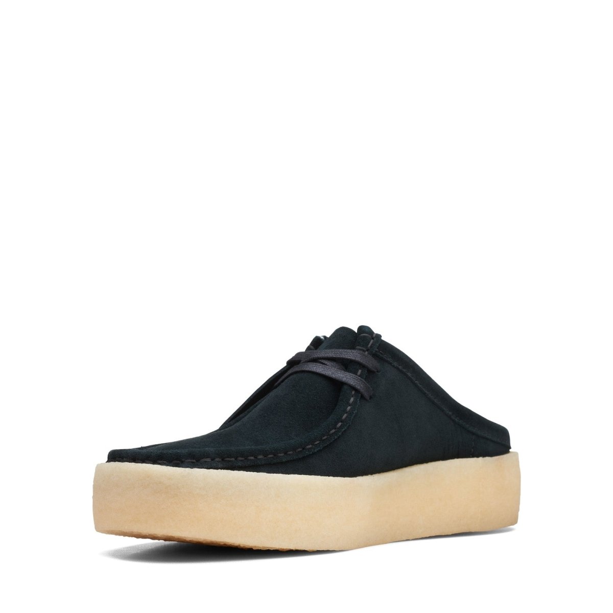 Clarks Originals Wallabee Cup Low Top Women's Black Suede Clogs Sandals 26169189 Shoes by Clarks Originals – Don't Panic Shoes