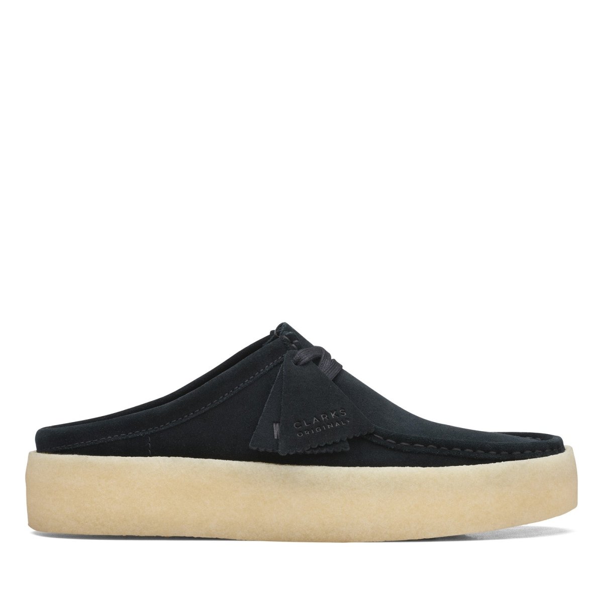 Clarks Originals Wallabee Cup Low Top Women's Black Suede Clogs Sandals 26169189 Shoes by Clarks Originals – Don't Panic Shoes