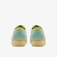 Thumbnail for  Blue and lime printed Clarks Women Wallabee 26175834 shoes on white background 