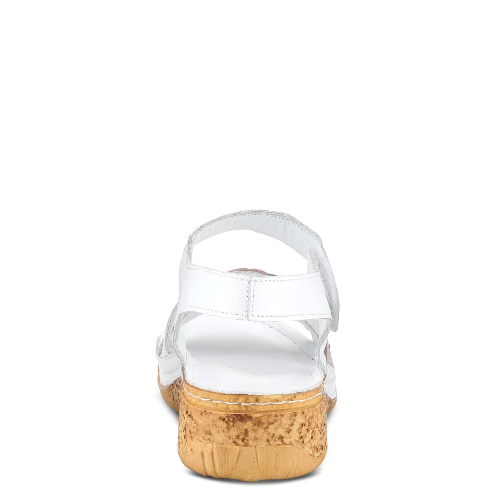 Spring Step Shoes Leaf Women's White Multi Quarter Strap Sandals Shoes by Spring Step Shoes – Don't Panic Shoes