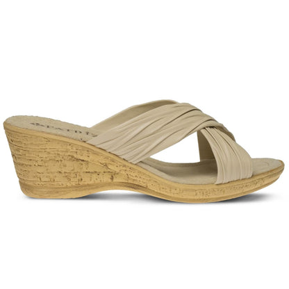 Spring Step Shoes Patrizia Women's Cork Wedge Slide Sandal Shoes by Spring Step Shoes – Don't Panic Shoes